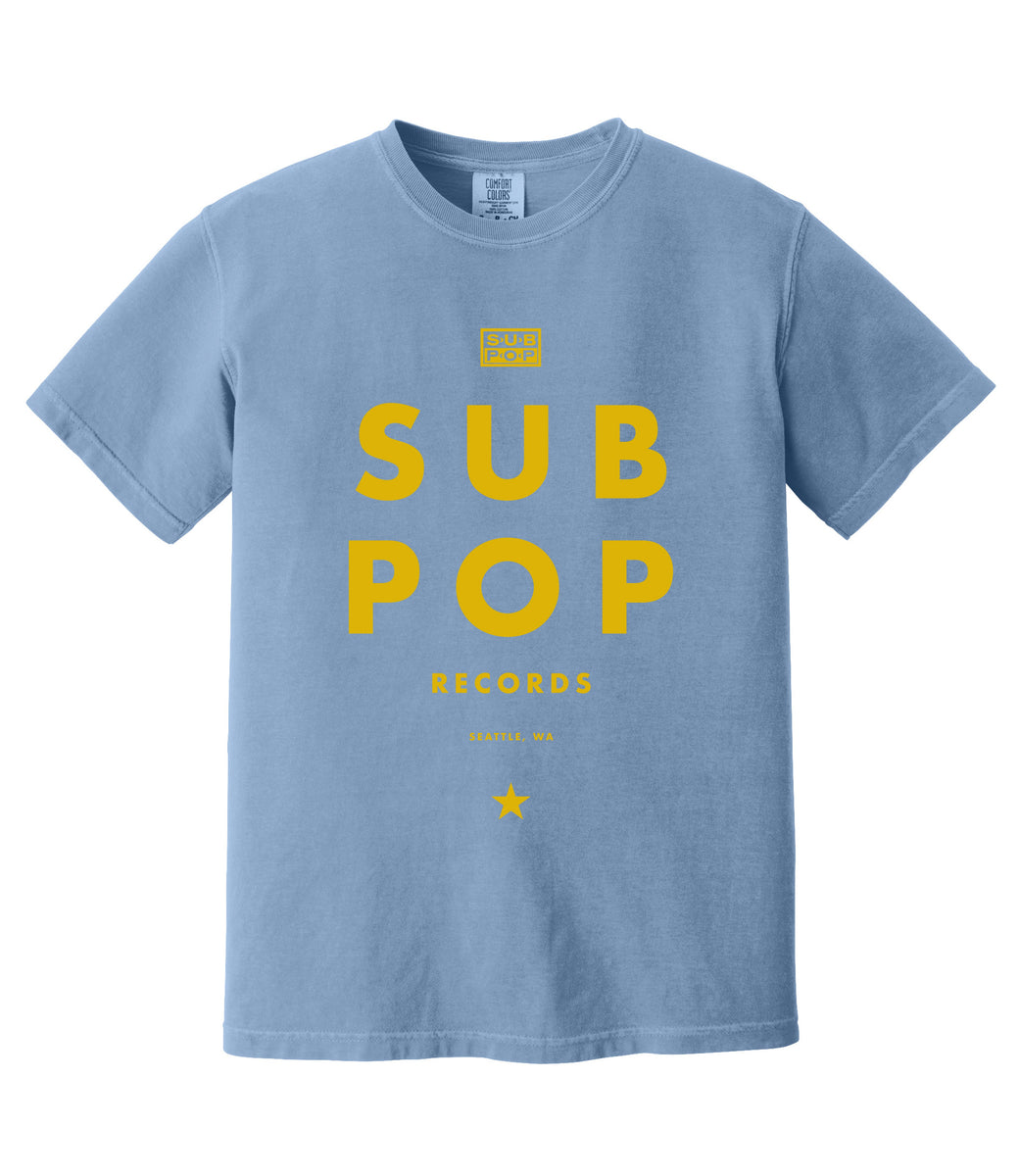SUB POP 200 V.A Tシャツ Sub Pop - Futura Washed Denim T-Shirt - Sub Pop Official Store