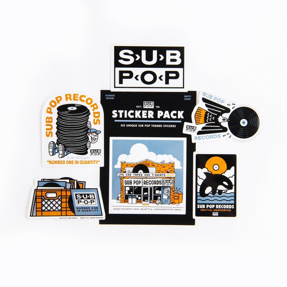 Sub Pop 10 Sticker Pack Sub Pop Official Store Sub Pop Mega Mart