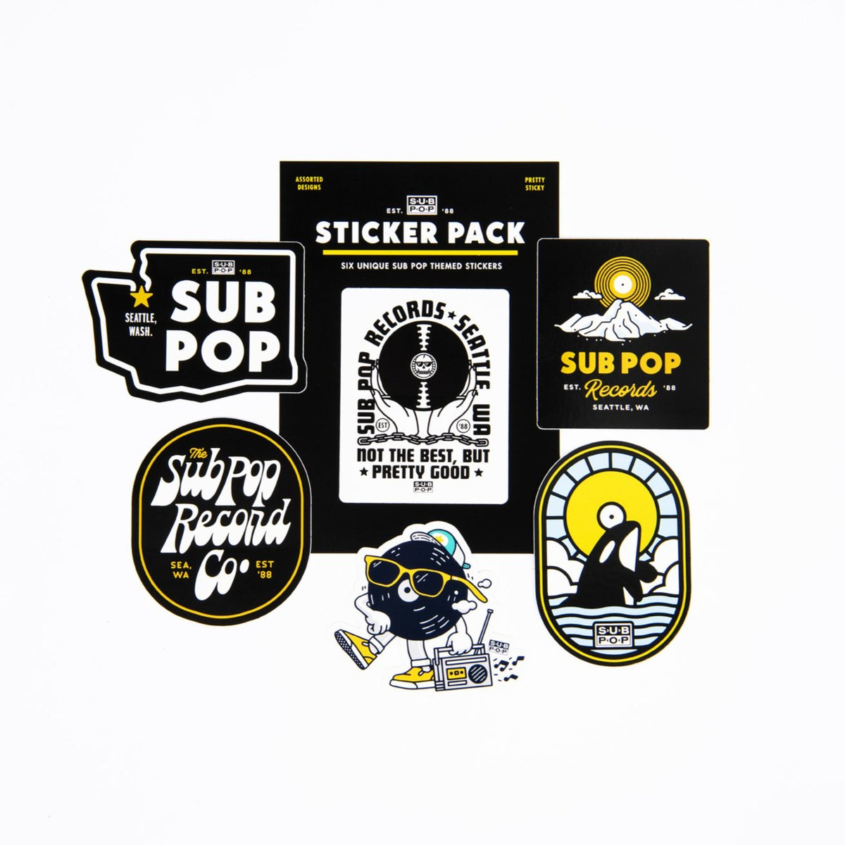 Sub Pop 8 Sticker Pack Sub Pop Official Store Sub Pop Mega Mart