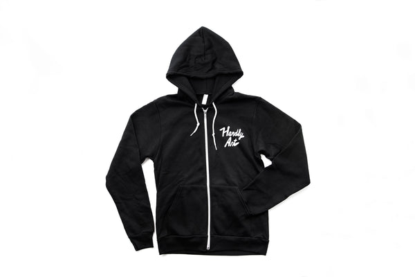Black Hoodie with White Logo