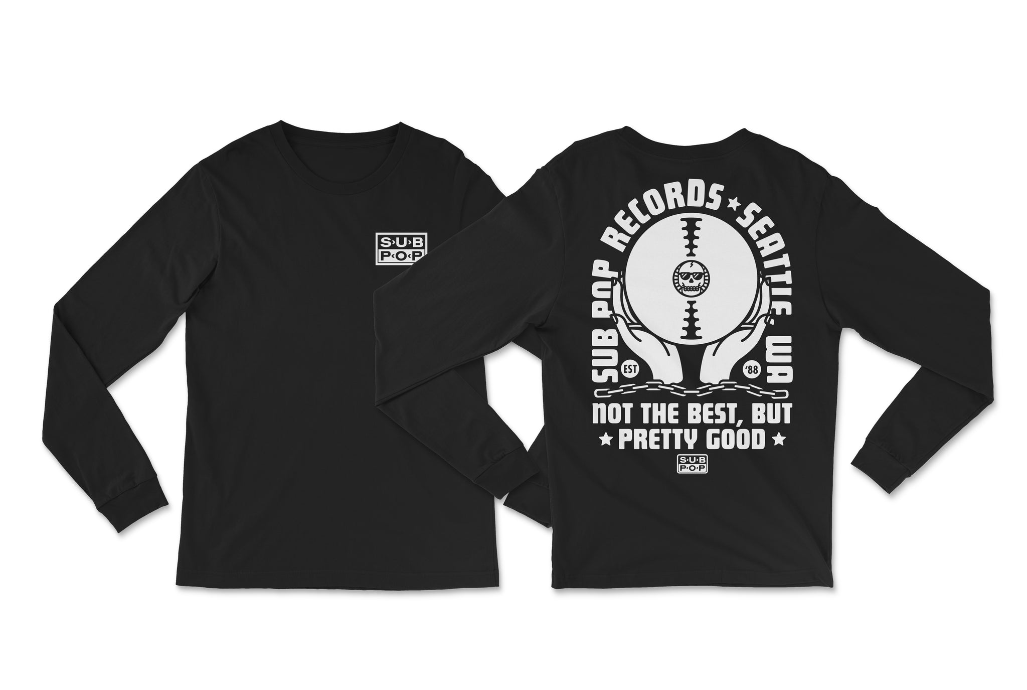 Sub Pop - Not The Best Black w/White Long Sleeve T-Shirt - Sub Pop