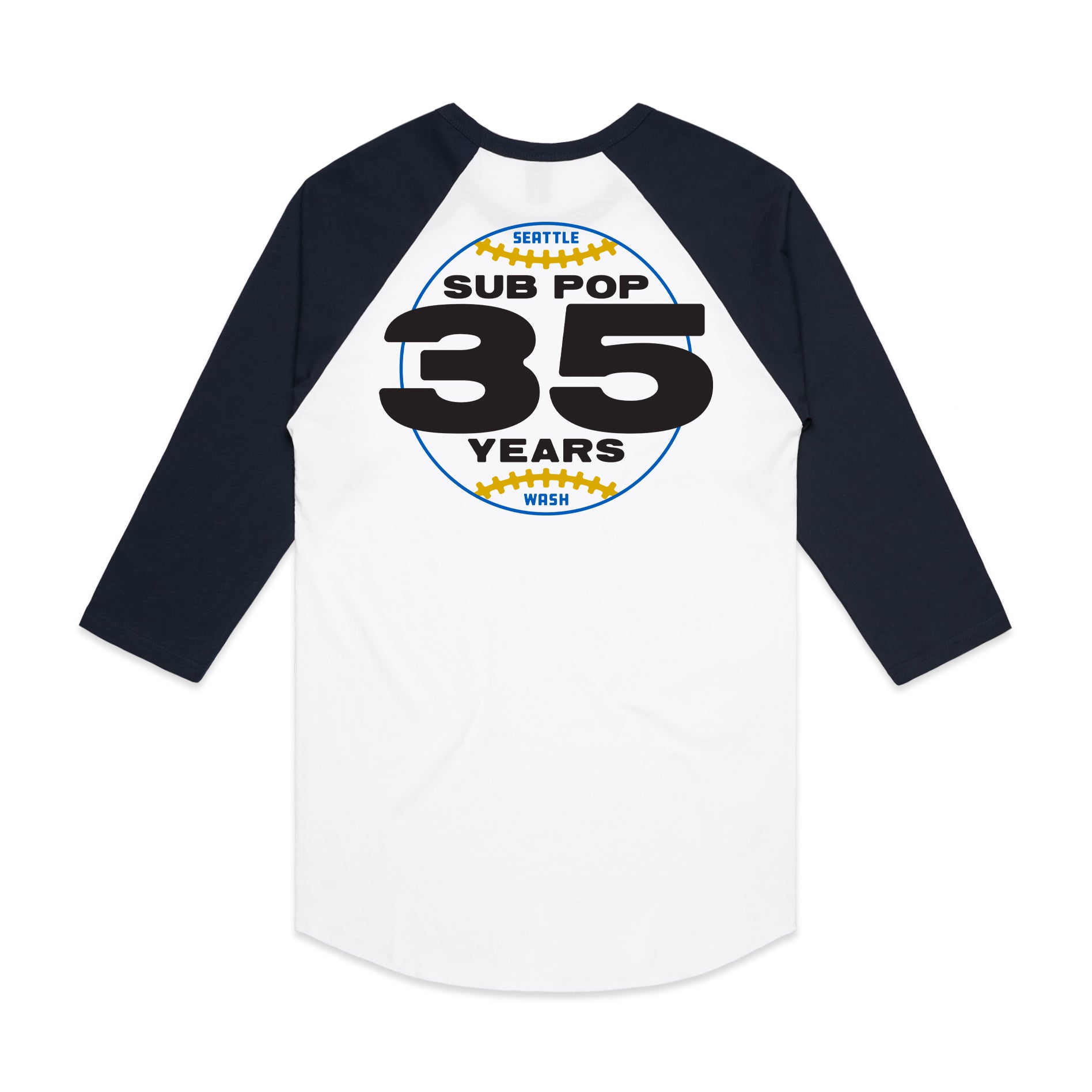 Sub Pop Loser Baseball White w/Navy Sleeves Sub Pop Official Store