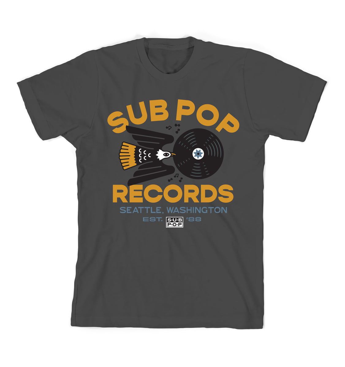 Sub Pop - Eagle Record Asphalt T-Shirt - Sub Pop Official Store – Sub ...