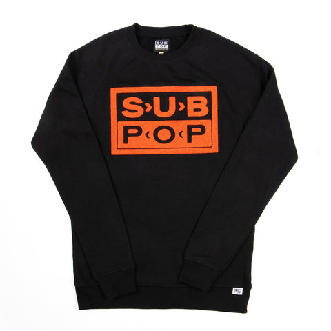 Sub Fuzz Sweatshirt Black w/Autumn Orange