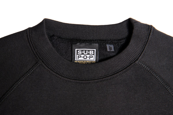 Sub Fuzz Sweatshirt Black w/White