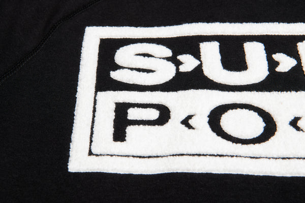 Sub Fuzz Sweatshirt Black w/White