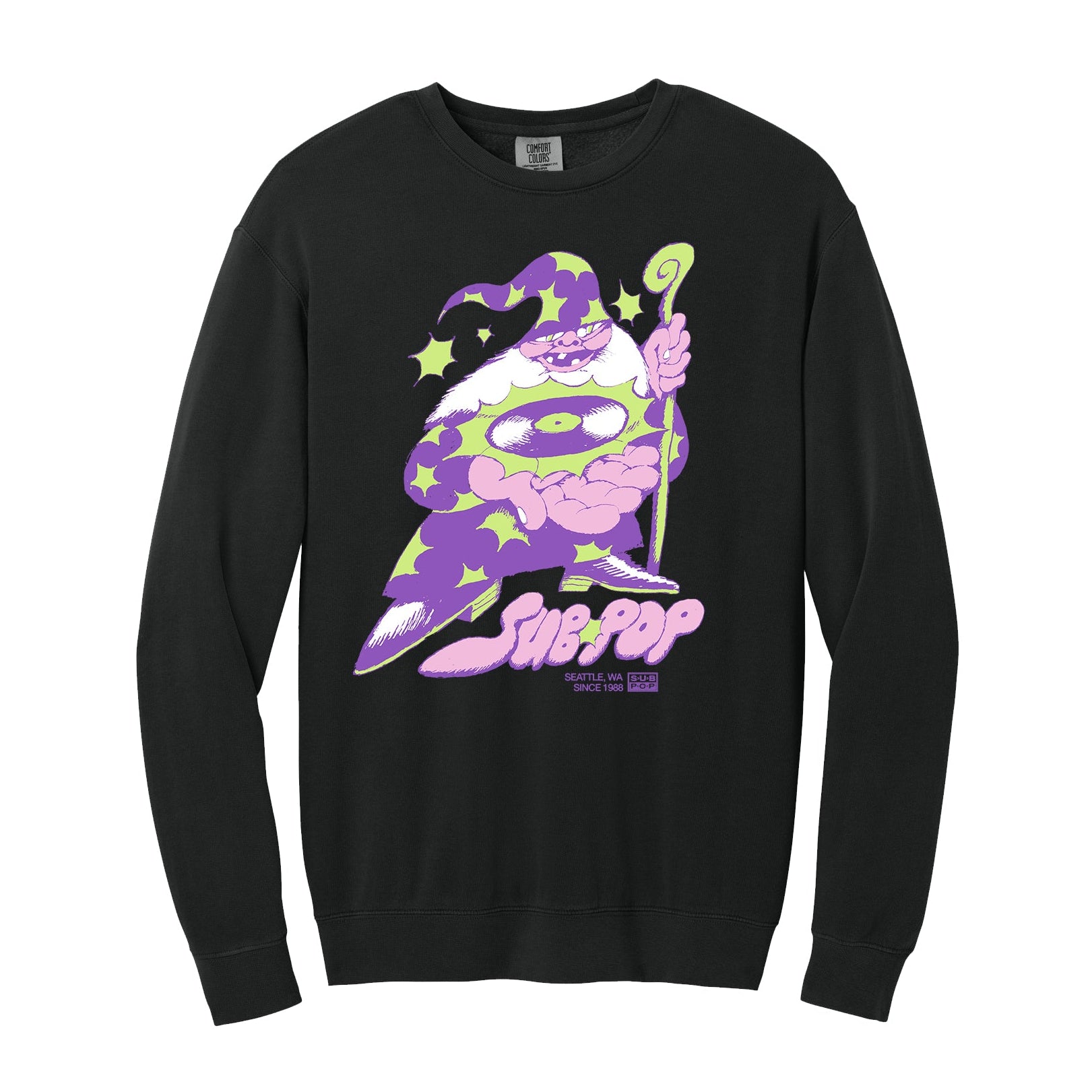Wizzy Starman Crew Sweatshirt Black – Sub Pop Mega Mart