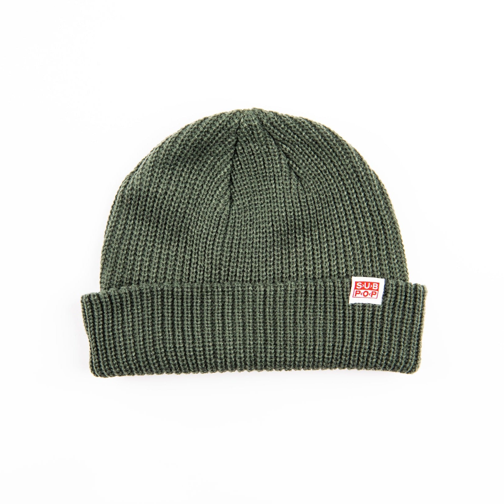 Sub Pop Wide Cable Knit Hat Green Sub Pop Official Store – Sub
