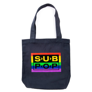 Rainbow Logo Blue Tote Bag