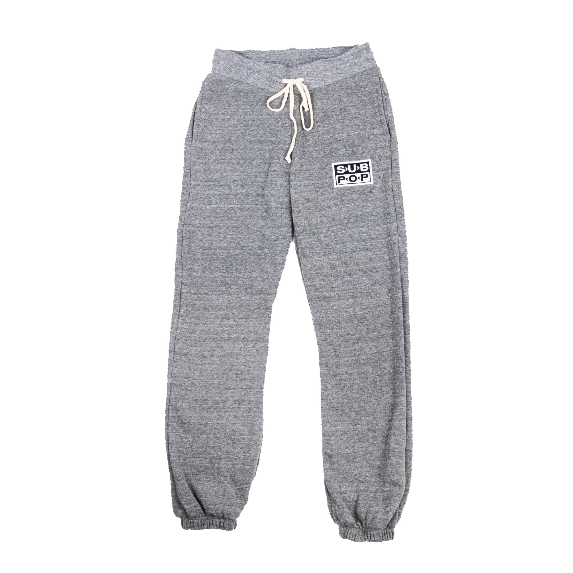 Plt Ash Grey Logo High Waisted Cuffed Sweatpants