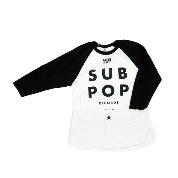 Sub Pop - Futura Baseball White w/ Black Sleeves - Sub Pop