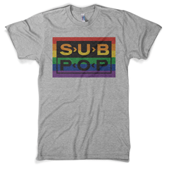 Sub Pop Logo Rainbow Grey Shirt